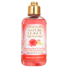 Nature League Blooming Rose and Tea Tree Body wash 200 ml, Olive and Basil handcrafted Natural Soap 100 g, Tea Tree & Licorice Natural Oil Control Face wash 100 ml