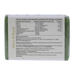 Nature League Olive and Basil Handcrafted Natural Soap 100 gm (Pack of 2)