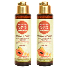 Nature League  Frangipani & Papaya Natural Skin Hydrating Face Wash 100 ml (Pack of 2)