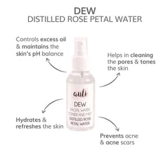 Auli Dew Refreshing Damage Repair Breakout Reducing Hydrating Glowing Toner for All Skin Types - 120ml