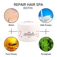 Auli Hair Repair Spa Damage Repair Deep Conditioning Frizz Control Hair Recovery Shiny Texture Hair Spa for All Hair Types - 200gm