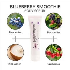 Auli Blueberry Smoothie Deep Exfoliating Tan Removing Anti-Pollution Gentle Body Scrub for All Skin Types - 100gm