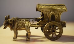 Brass Bull Cart (5" Length)