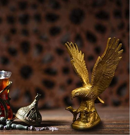 Golden Antique Brass Eagle Statue