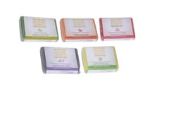 Nature League Handcrafted Bathing Soap Combo (Pack of 5) - Strawberry and Honey Natural Soap 100 gm, Orange and Cinnamon Natural Soap 100 gm, Lemon and  Peppermint Natural Soap 100 gm, Olive and Basil Natural Soap 100 gm, Lavender and Rosemary Natural Soap 100 gm