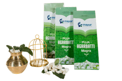 Mayur Puja Agarbatti (Jasmin, 4pc Pack)