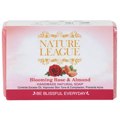 Blooming Rose & Almond, Natural Handmade Soap | With Rose Essential Oil & Almond Oil | Goat Milk | Shea Butter | Vitamin-E | Sulphate, Paraben, Phthalate & Silicone Free | 100 gms (Pack of 2)