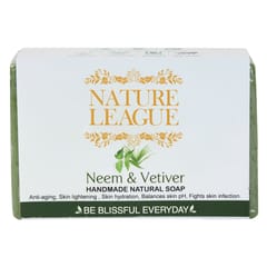 Neem & Vetiver And Blooming Rose & Almond, Natural Handmade Goatmilk Soap 100 gms each (Pack of 2)