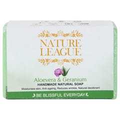 Neem & Vetiver And Aloevera & Geranium , Natural Handmade Goatmilk Soap 100 gms each (Pack of 2)