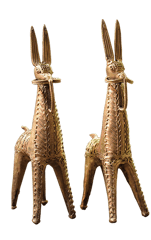 Brass Dokra Horse 2 Pc set (11.5 inches)