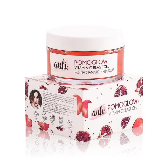 Auli Pomoglow Antioxidant Rich Damage Repair Anti-Sweat and Anti-Tan Pore Minimising Skin Tightening Pomegranate Gel for All Skin Types - 50gm