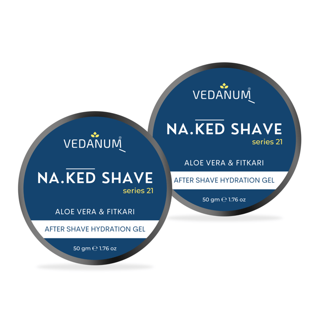 Premium After Shave Hydration Gel with Aloe Vera and Fitkari for Men | Combo Pack - 50 Gm Each