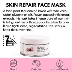 Auli Unmask Natural Multani Mitti Anti-Acne Pimple Reducing Skin Brightening Super Glow Face Pack for All Skin Types- 35gm