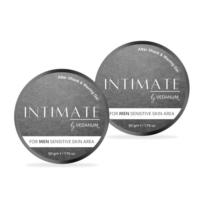 After Shave and Post Wax Gel for MEN Private and Sensitive Skin Derma Safe - Combo Pack 50 Gm Each