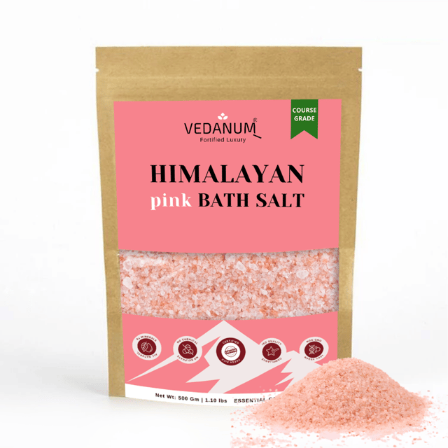 Natural Himalayan Pink Salt for Bath Time Skin Treatment and Muscle Pain Relief Fortified with 84 Rich Minerals Course Grade Untreated