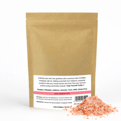 Natural Unrefined Organic Himalayan Pink Bath Salt with 84 Rich Minerals and Skin Loving Nutrients for Negative Energy Removal and Cleaning