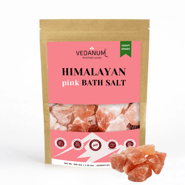 Natural Rock Grade Pure Himalayan Pink Bath Salt for DIY Salt Lamp, Floor Cleaning, Negative Evergy Removal, and Vedic Rituals