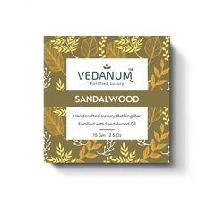 Handmade Organic Mysore Sandalwood Soap with Handcrafted Natural Neem Wood Soap Stand