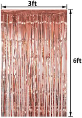 Foil Fringe Back Curtain for party decor (Pack of 2)