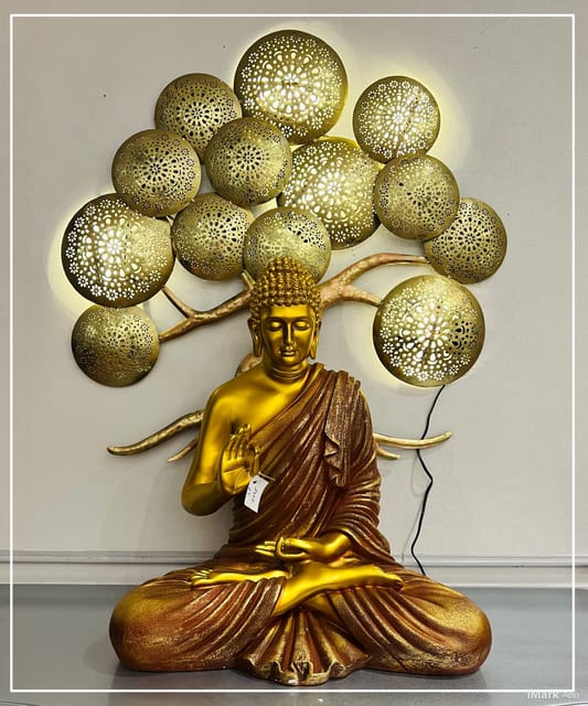 Budhha with LED - Wall Art -4 (5.5 ft)