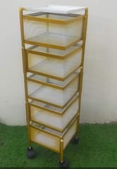 Multipurpose Kitchen Trolley - 5 tier (White) - 1