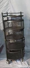 Multipurpose Kitchen Trolley - 5 tier (Black) - 2